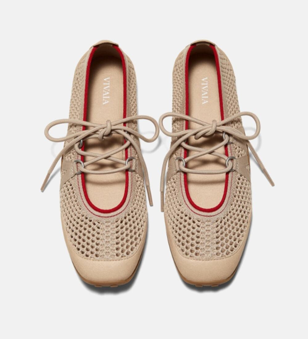 Vivaia Cecily Sporty Hybrid Mesh Mary Janes Bendable Comfort Almond Playful 7